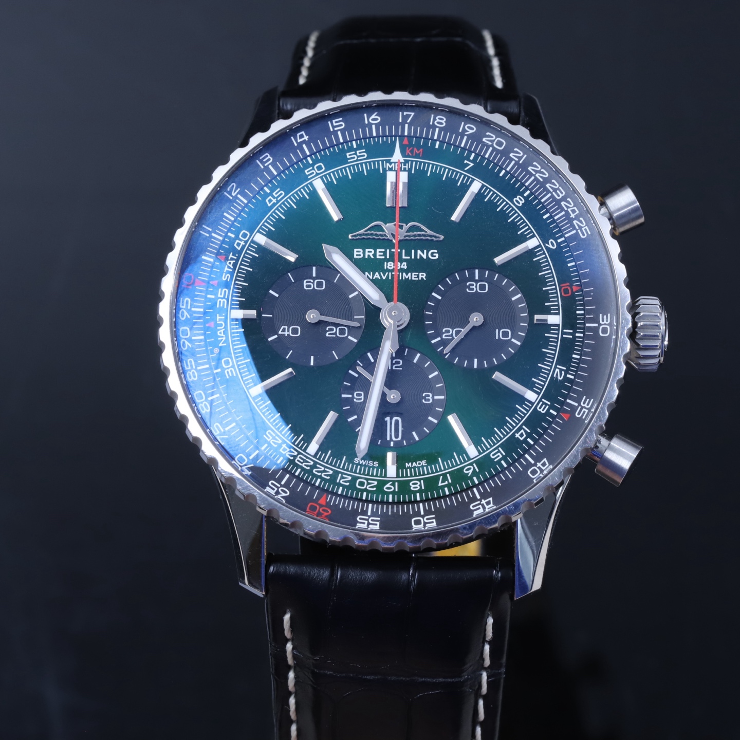 95新 BREITLING/百年灵 航空计时1 AB0137241L1P1钢 46mm机械男表