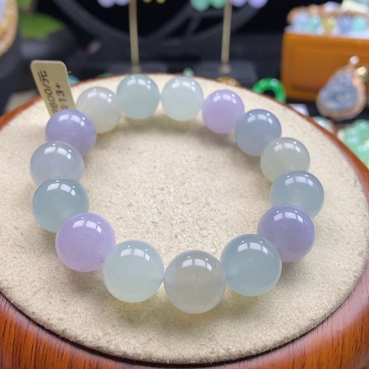 翡翠吊坠(不含链)未镶嵌翡翠冰胶马卡龙手串