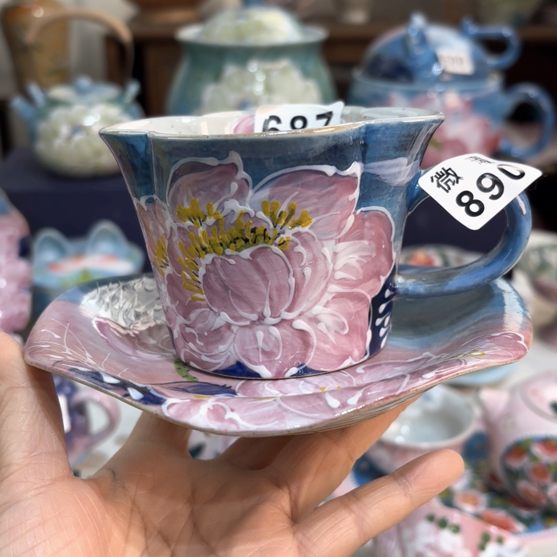 景德镇手绘高温釉下彩陶瓷茶具