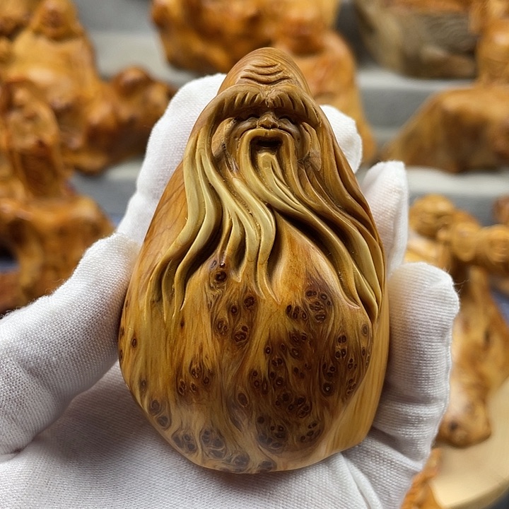 柏木（崖柏）寿星手把件