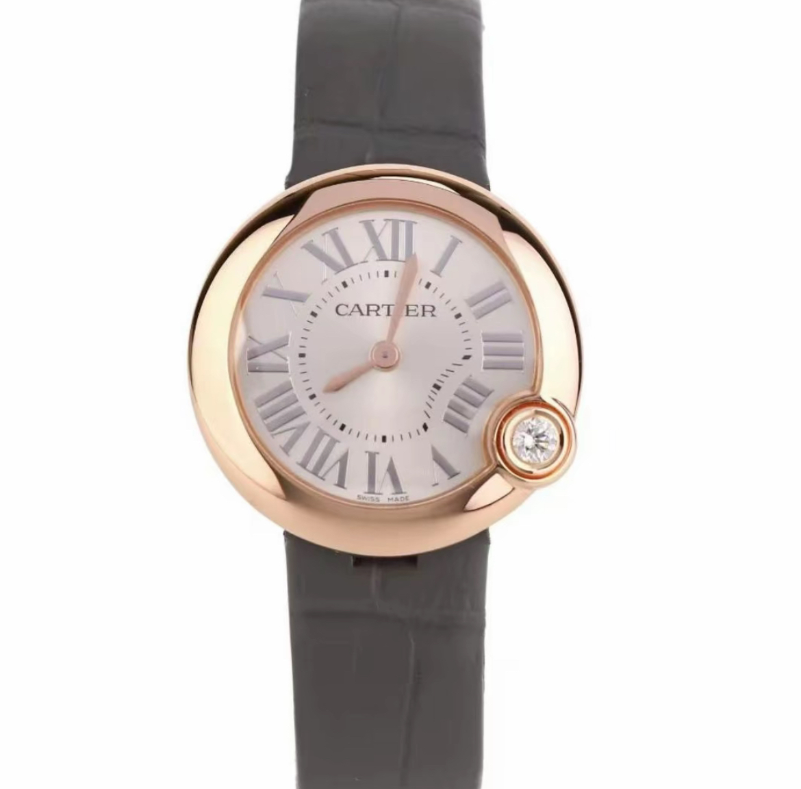99新 Cartier/卡地亚 告白气球WGBL0005 30玫瑰金 石英表 21年