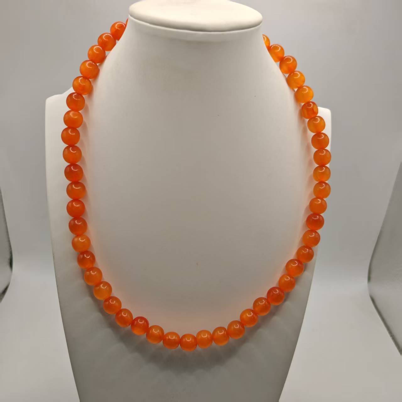 D14甲甲黄色10mm圆珠项链