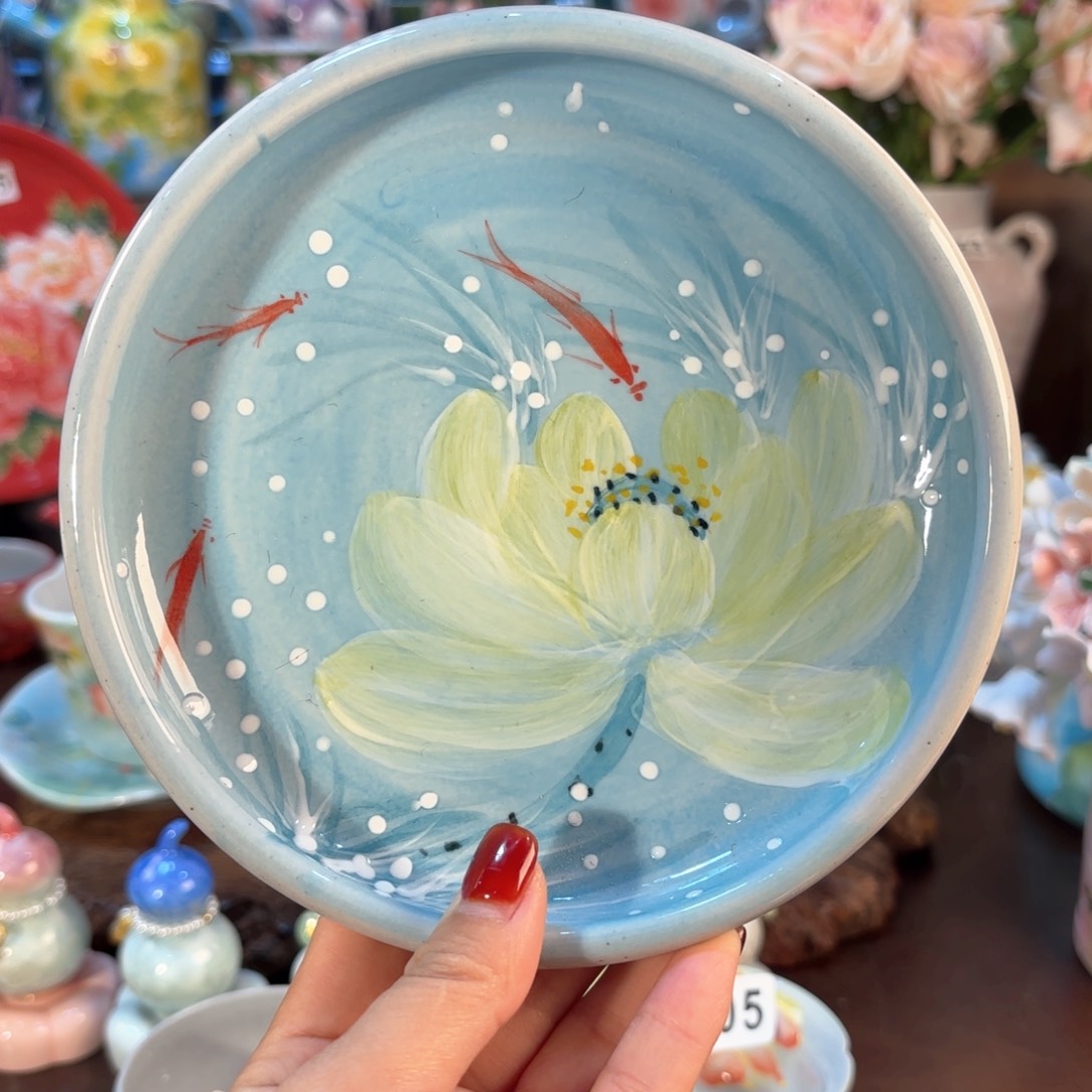 景德镇手绘高温釉下彩陶瓷茶具