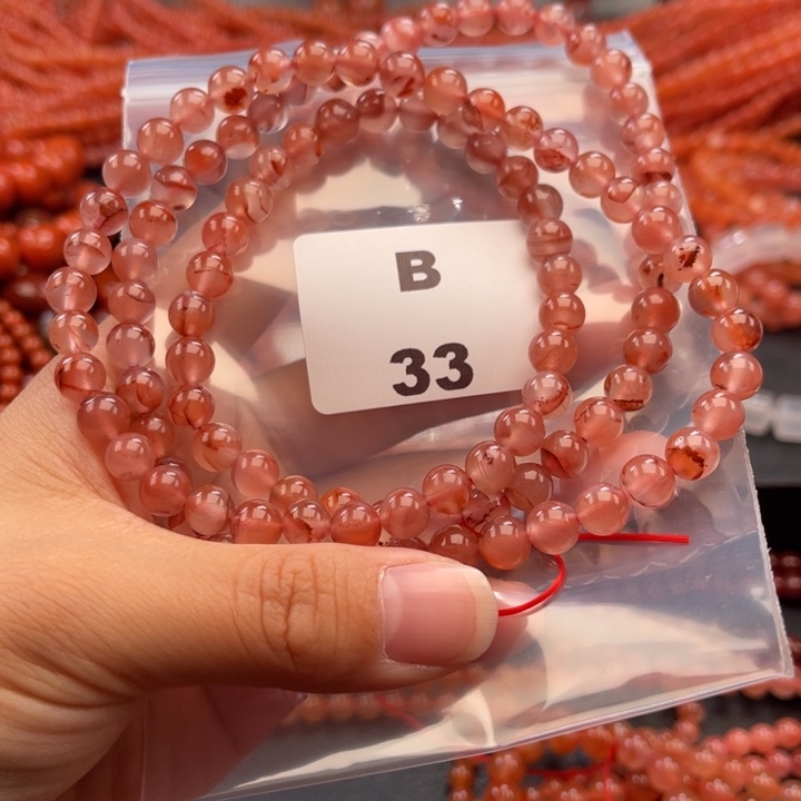 南红玛瑙未镶嵌多样性发货默认微瑕称重7mm