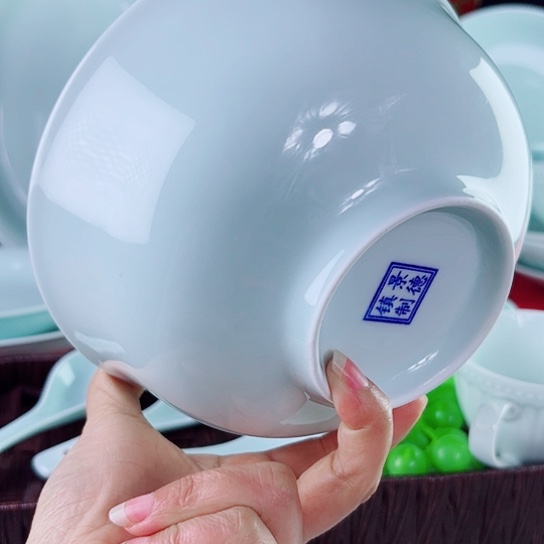 青瓷影青高白七英寸单只