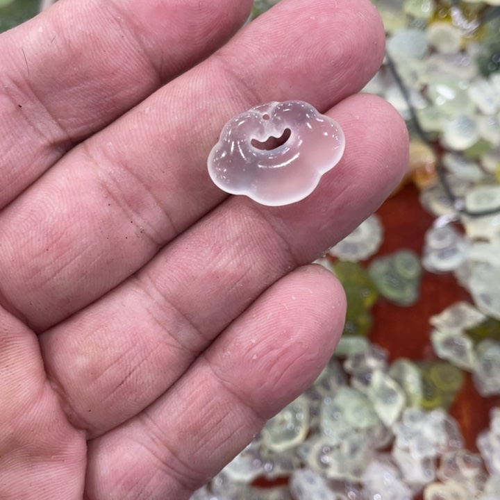 蛇纹石玉合金颈饰