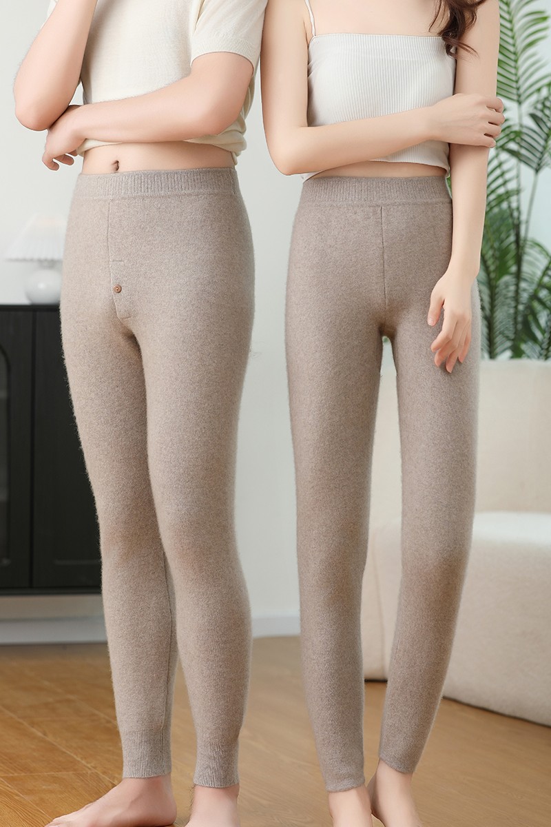 -20℃一件过冬山羊绒双层加厚女裤修身打底裤显瘦不臃肿高腰女绒裤