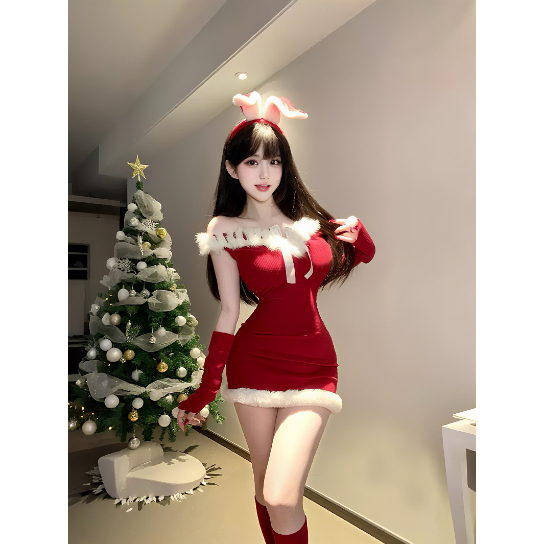 【80-120斤】圣诞可爱氛围感连衣裙辣妹显瘦