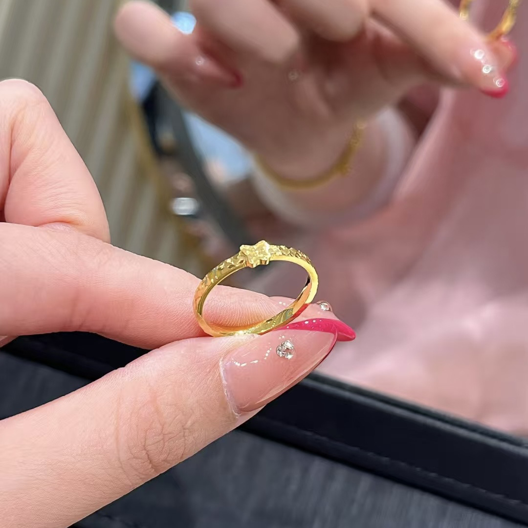 钛钢戒指 不掉色轻奢甜美碎碎冰灵动蝴蝶仙女气质时尚精致戒指A25