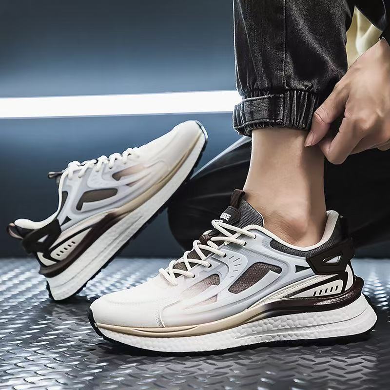 F8810夏季新款男士运动鞋拼色百搭厚底休闲鞋软底跑步鞋时尚男鞋