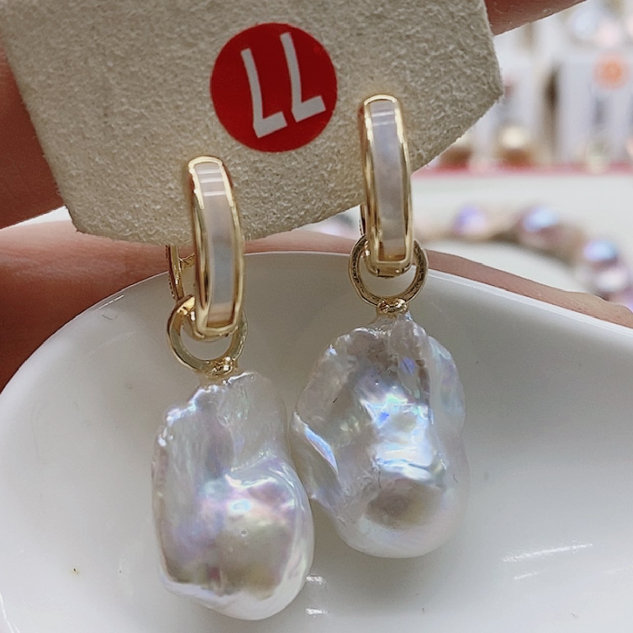 【闪购商品】淡水珍珠耳饰银S925镶嵌