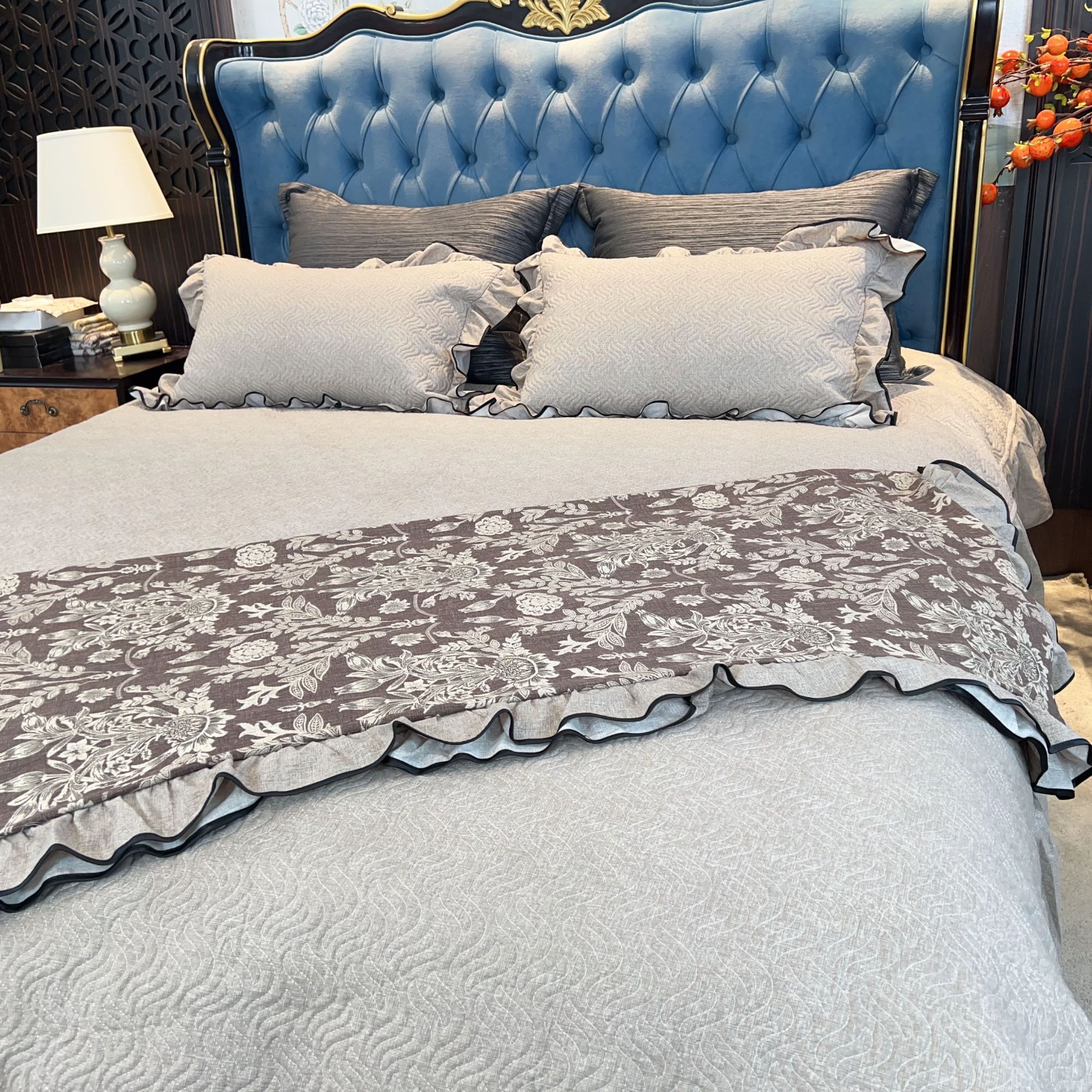 New feel-高定超细旦被套-浅红花/浅花