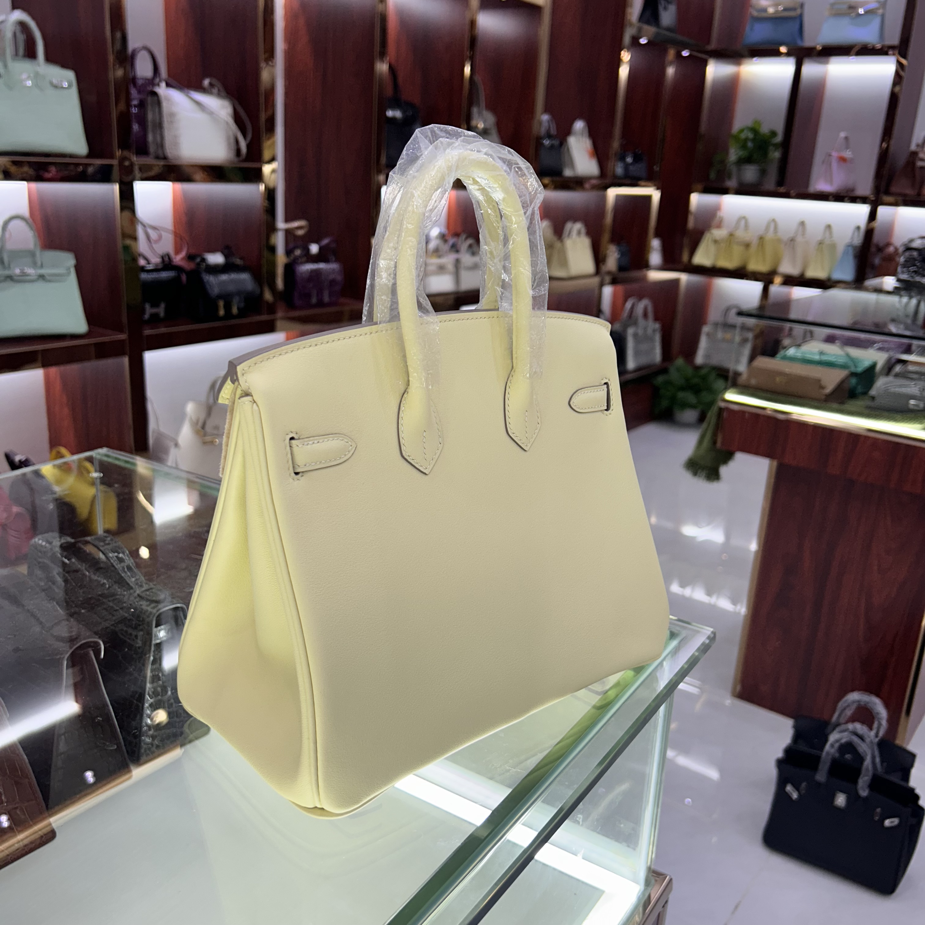 25cm女士包包swift皮全手工手缝包包