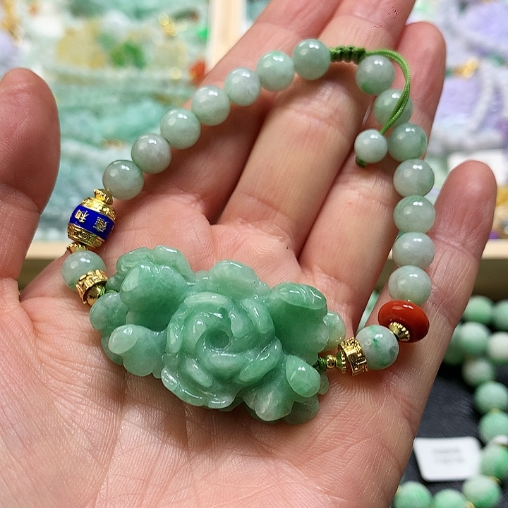 翡翠手链未镶嵌手串
