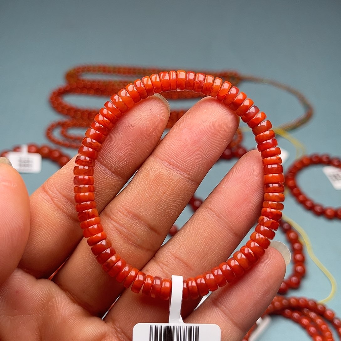 南红玛瑙未镶嵌手链药片卡