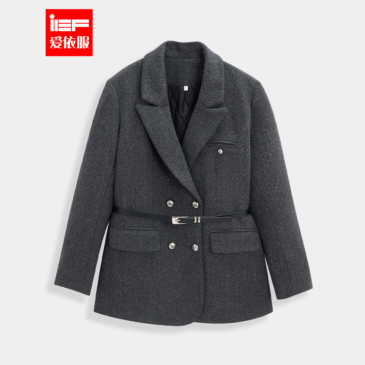 IEF/爱依服2025冬季新款法式通勤气质高级感百搭加棉设计中西装