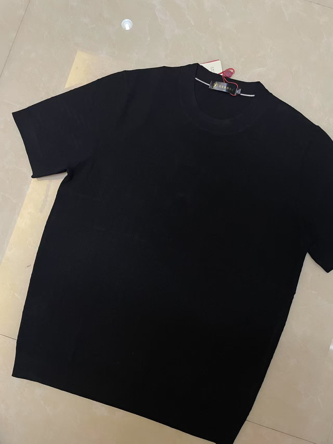 【25779-净版暗纹提花圆领短袖】主播男士秋冬针织毛衣百搭