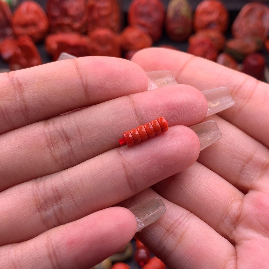南红玛瑙南红川料精工直切隔片4.5mm未镶嵌