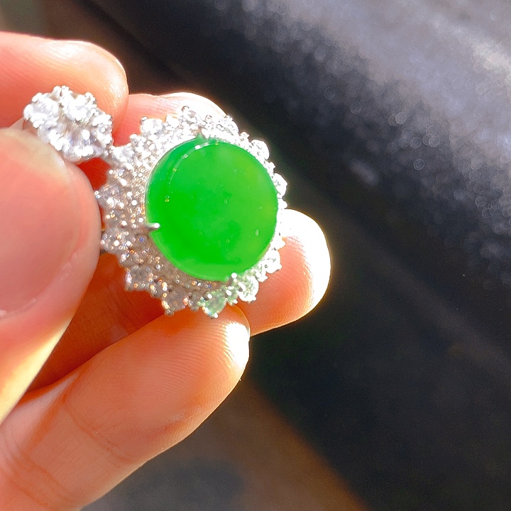 【闪购商品】翡翠颈饰银S925镶嵌翡翠