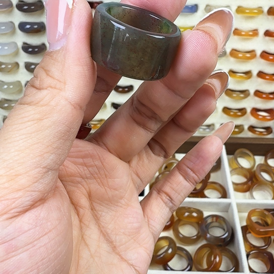 玛瑙/玉髓戒圈未镶嵌18圈福利不退换