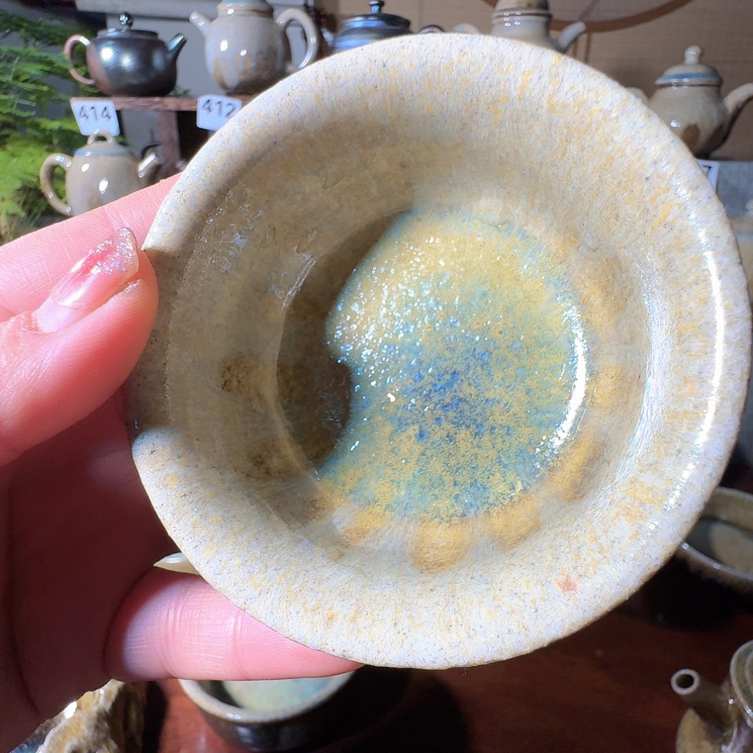 建水紫陶白泥柴烧杯张*爽