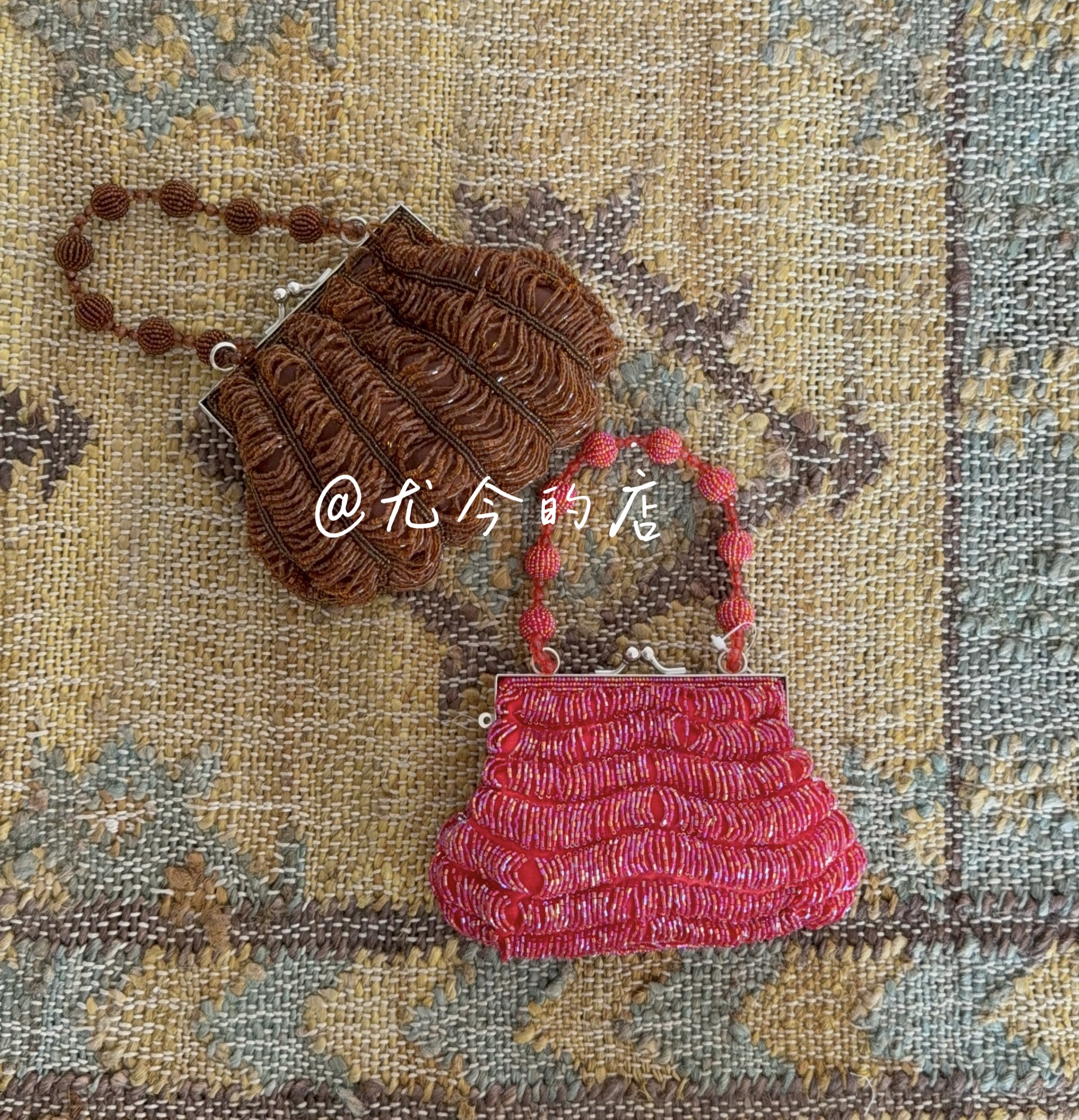 新款爆款夏复古仙女百搭新中式搭配旗袍汉服串珠包贝壳女包手提包