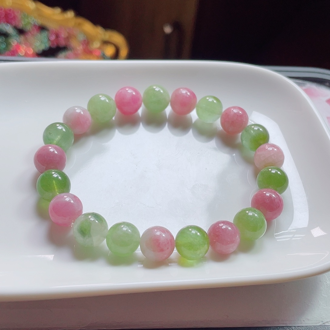 碧玺手链未镶嵌9.7mm左右