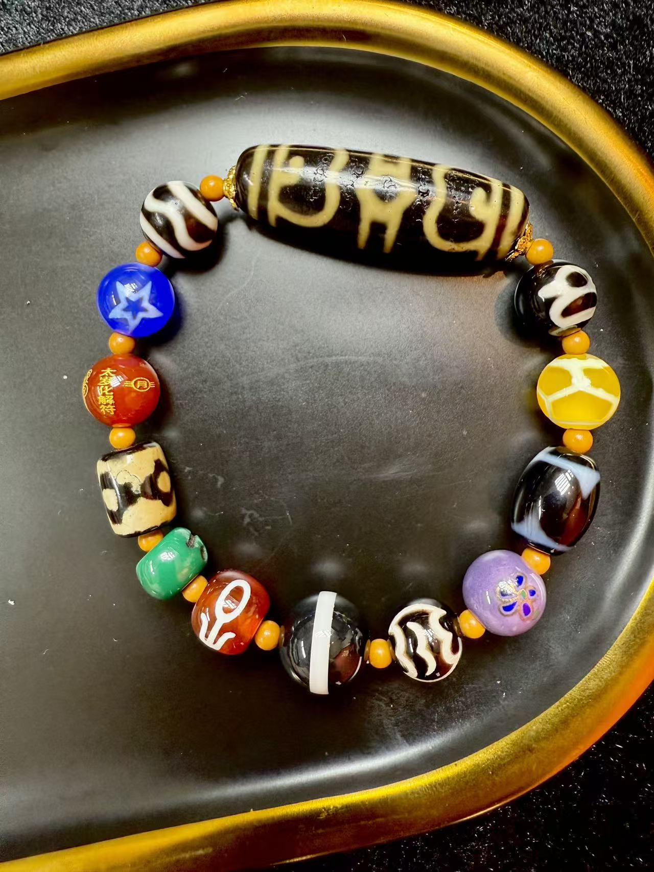 【灰姑娘原创】莲师法帽防伪标释迦牟尼多宝圆满天珠阵M2531