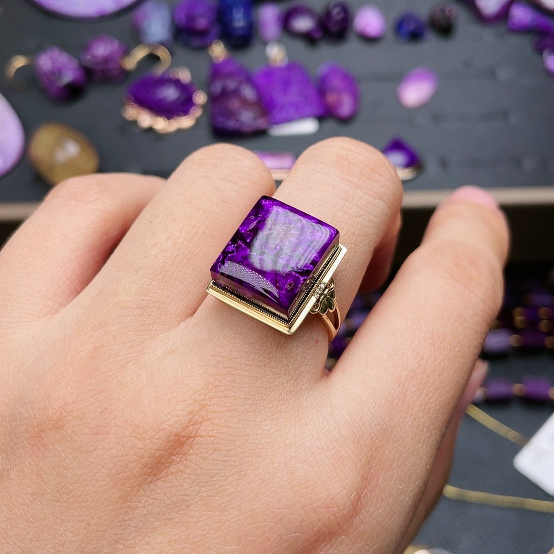 苏纪石（舒俱来）戒指18K金镶嵌缘*梦