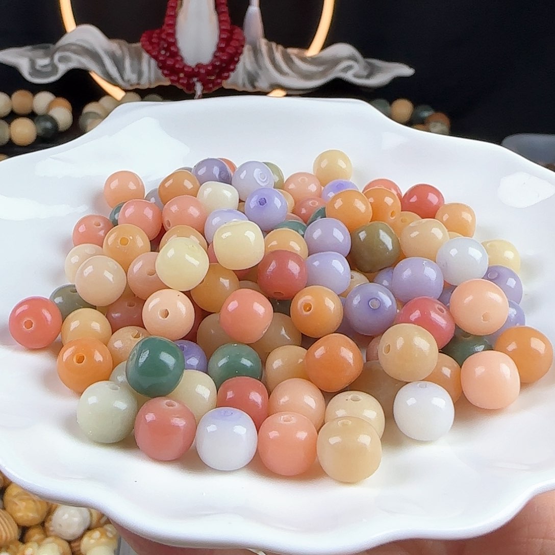 菩提根/象牙果吊坠马卡龙卡10桶珠100卡牌➕20备珠