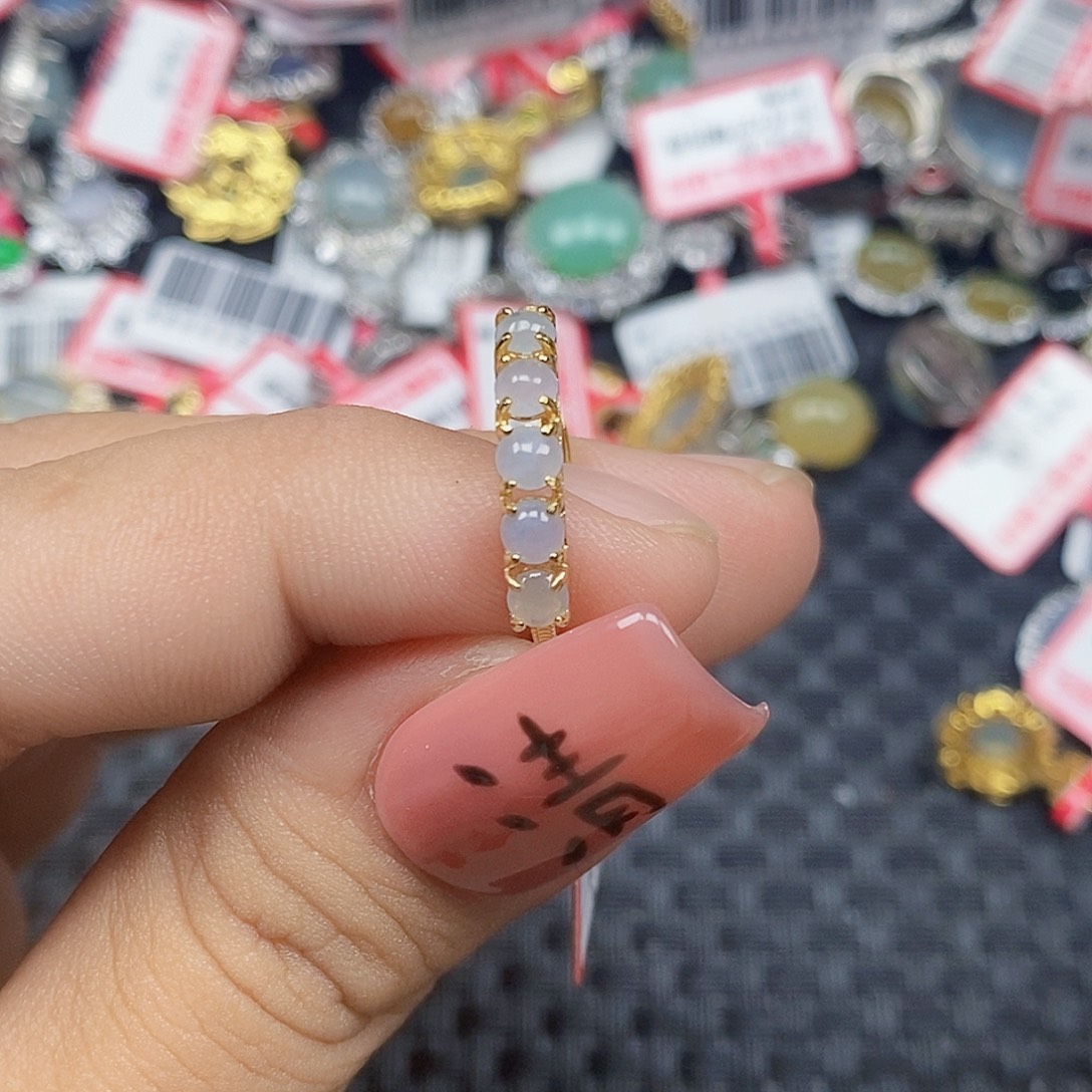 翡翠银S925镶嵌戒指