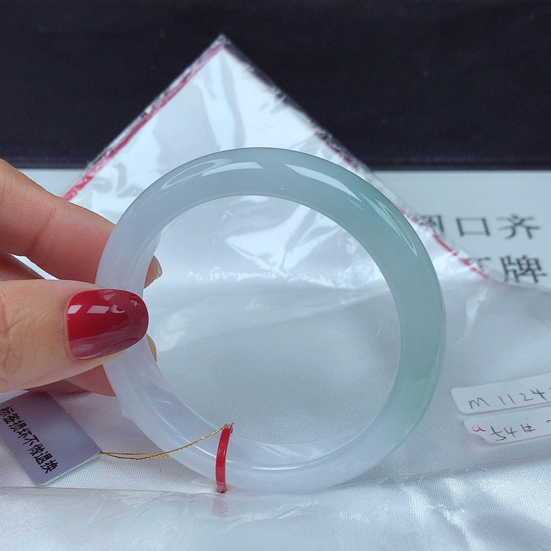 翡翠未镶嵌手镯54圈2477