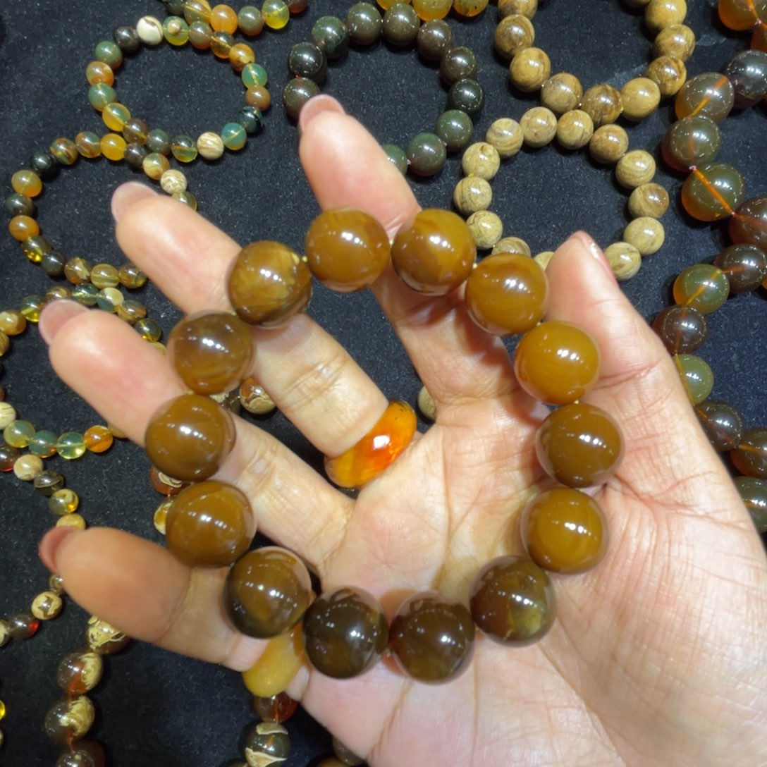 琥珀未镶嵌手串手串