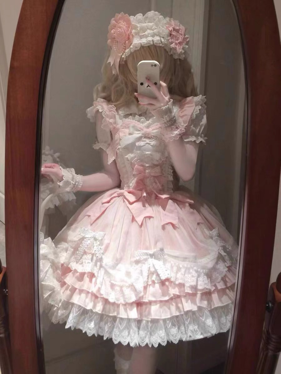 【现货】坠落天使jsk吊带裙小花嫁Lolita小黄油洋装CLA优雅公主裙