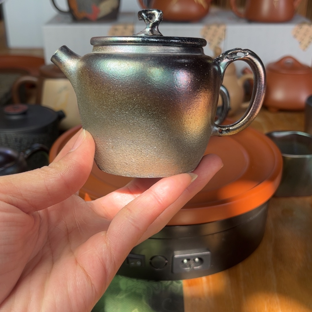 赤***侠建水紫陶紫泥柴烧壶太湖石