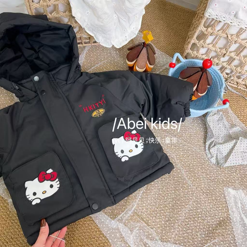 【A10】可可米黑色派克服童装