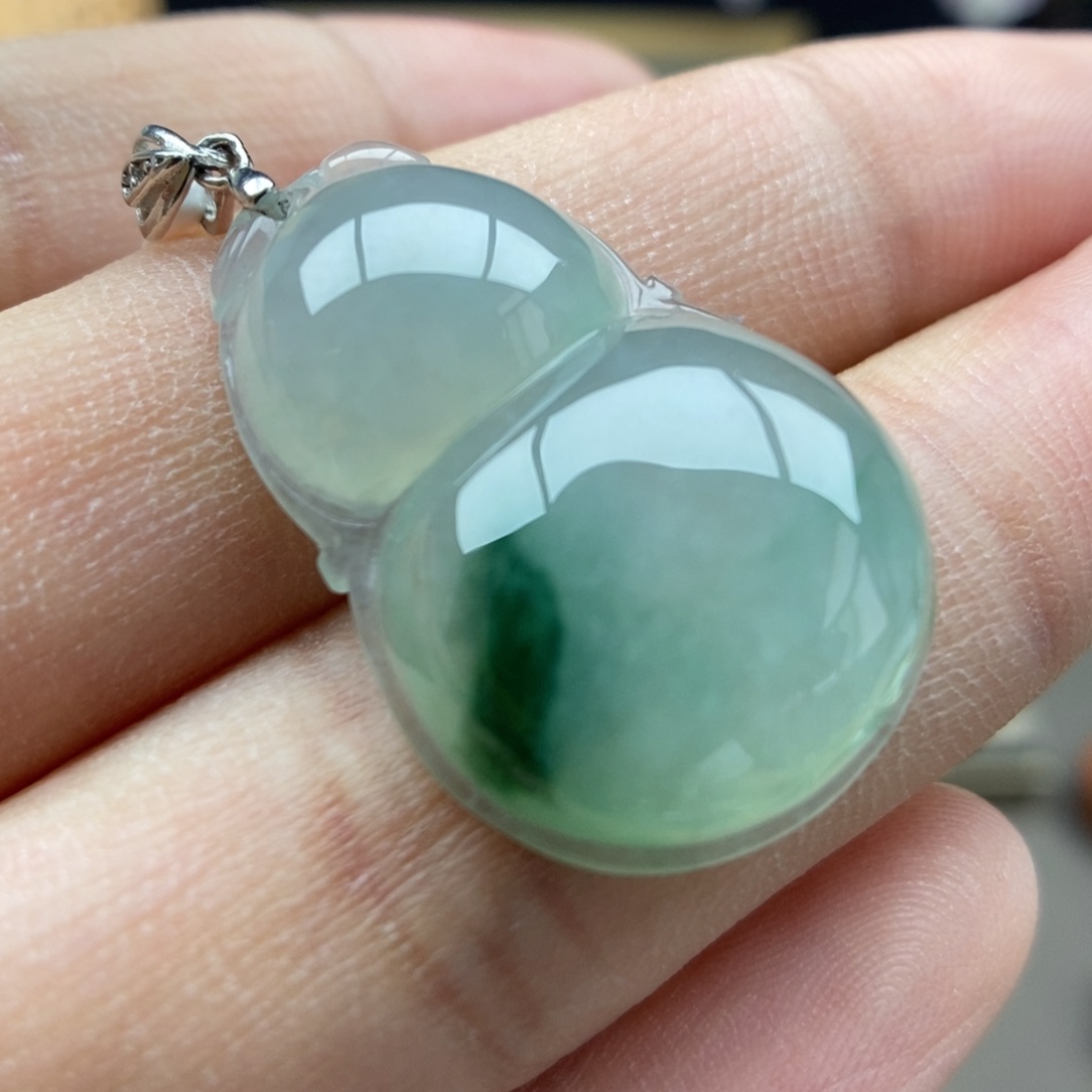 翡翠银S925镶嵌颈饰吊坠19