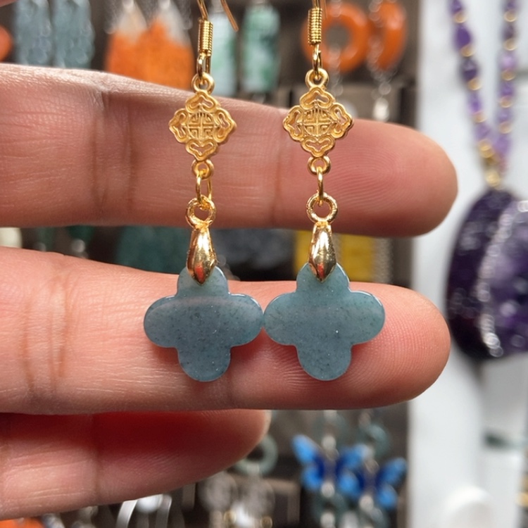 【闪购商品】翡翠耳饰合金耳饰