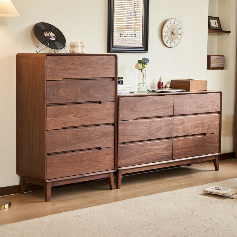 北美黑胡桃木五斗柜六斗柜