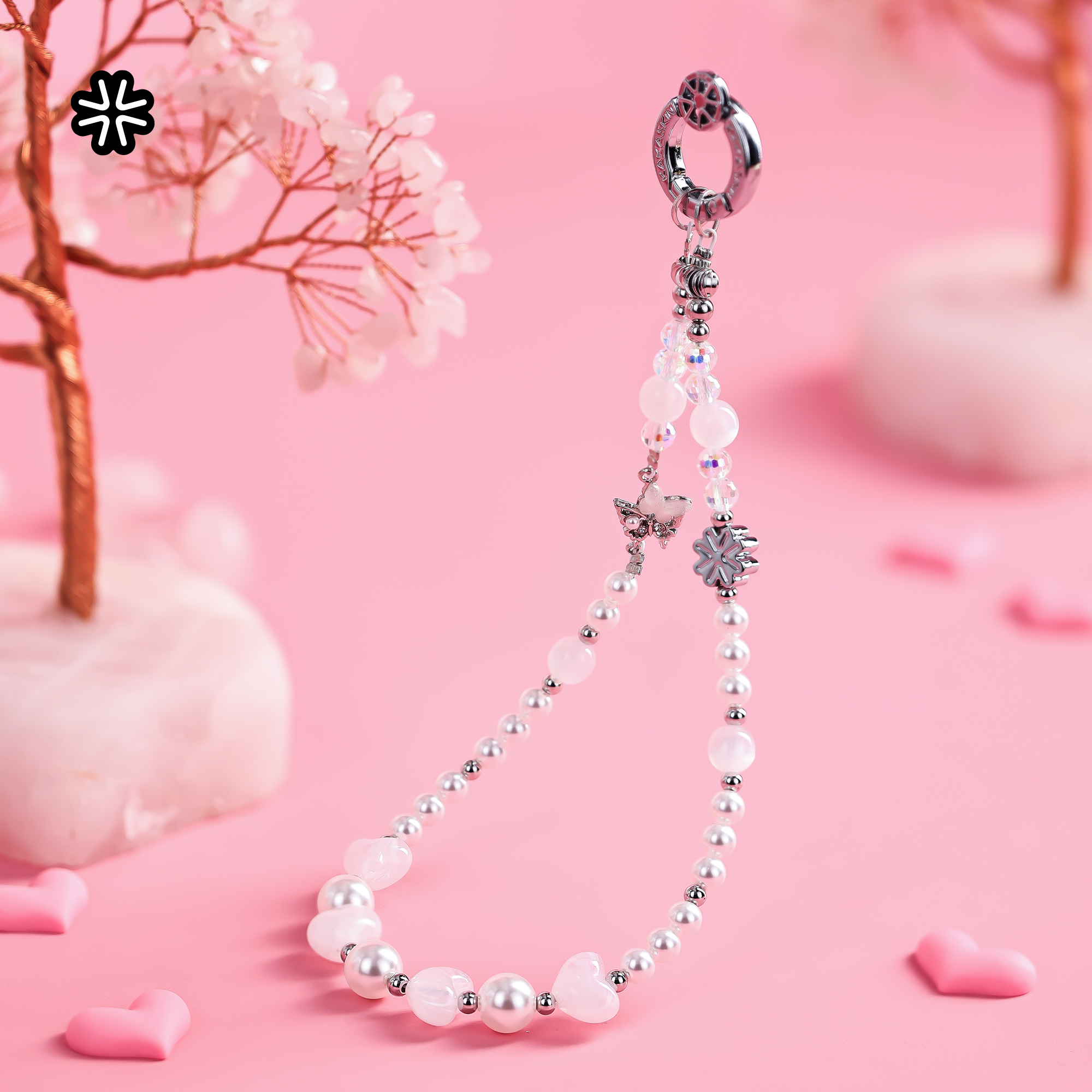 kakaskin/卡卡思手机挂链精致时尚蝴蝶珠饰手机链高级感挂件挂饰 