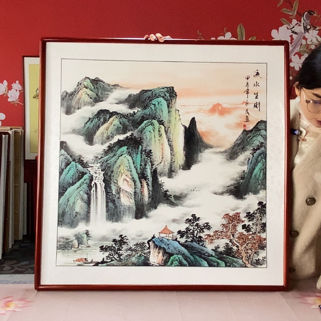 国画带框82✖️82带框包邮