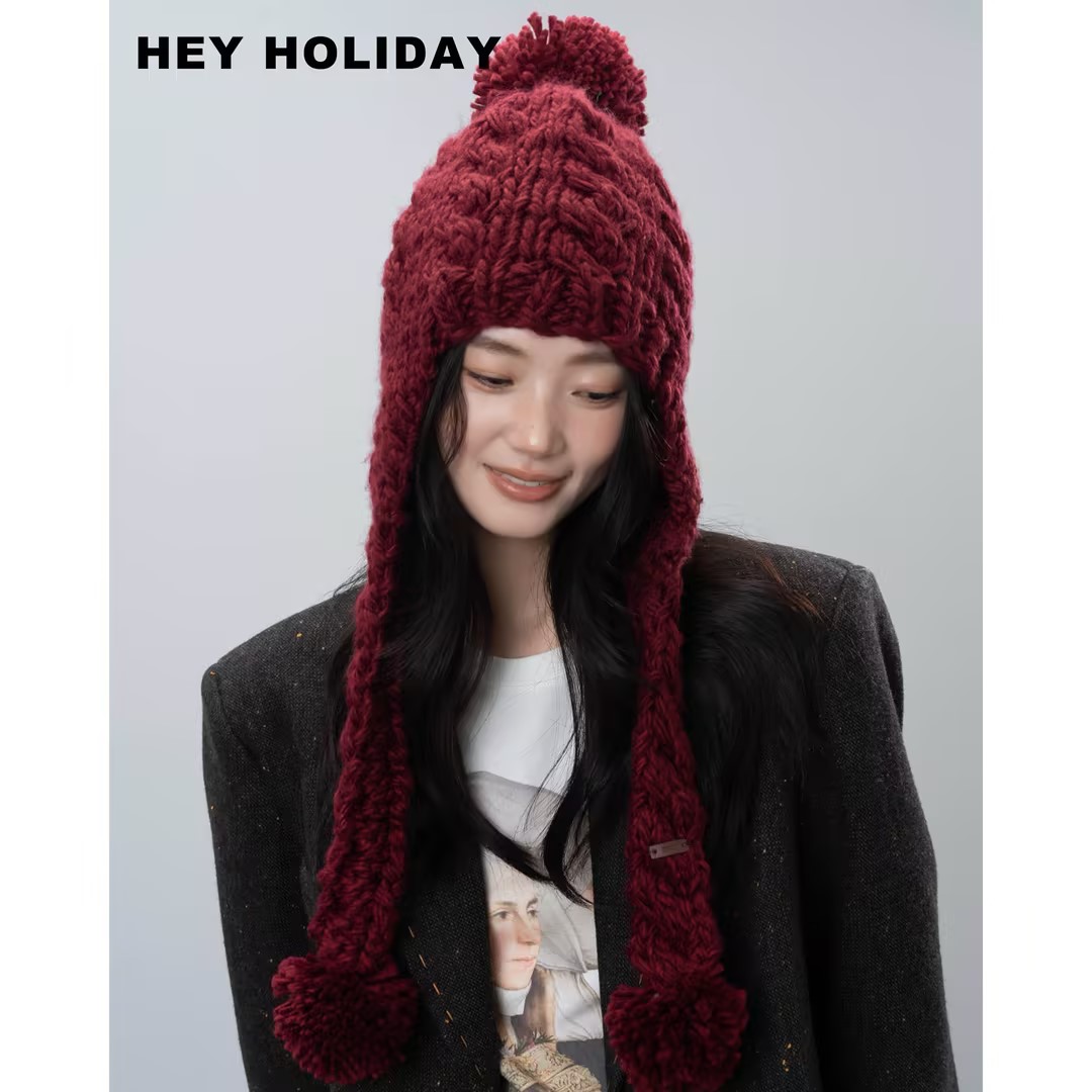 帽子秋冬新款百搭圆顶针织帽女秋季秋冬毛线帽帽子韩版