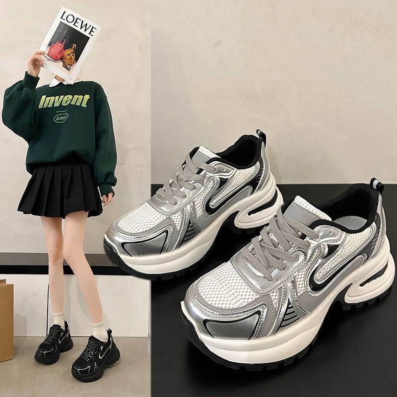 断码清仓TB-1厚底老爹鞋女ins潮春秋季增高显脚休闲网面运动鞋