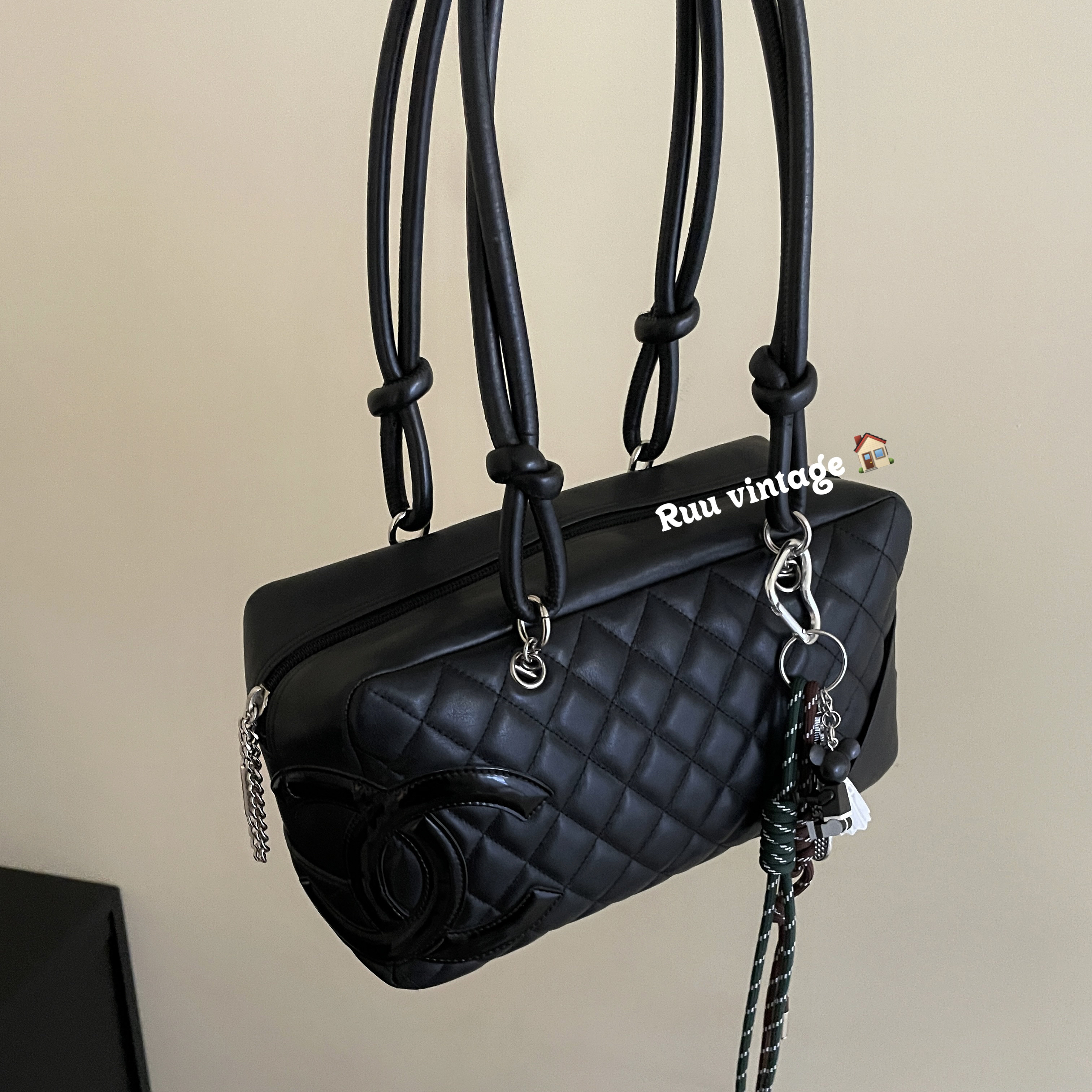 95新 Chanel/香奈儿 康鹏波士顿黑银 6690