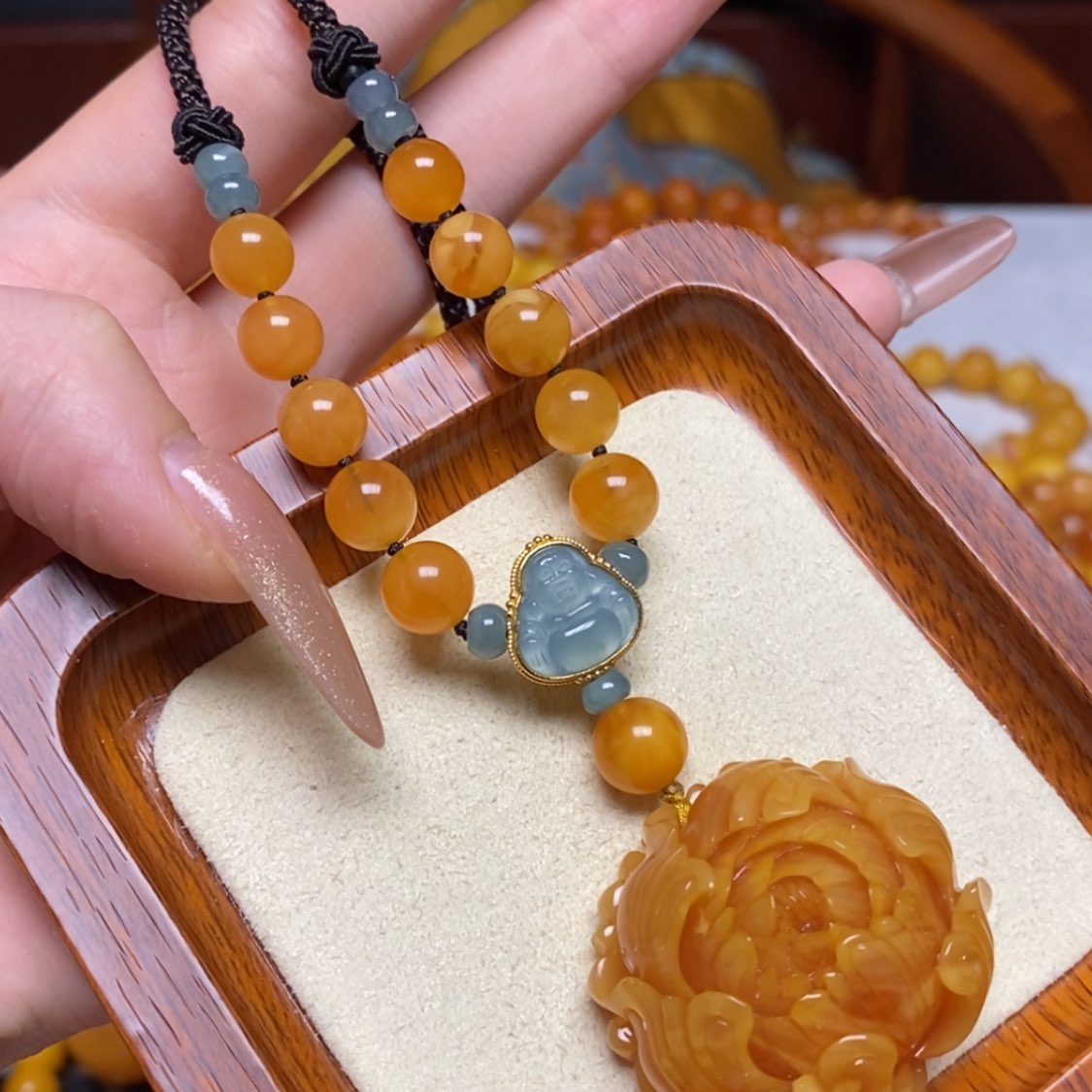 【闪购商品】蜜蜡颈饰未镶嵌项链