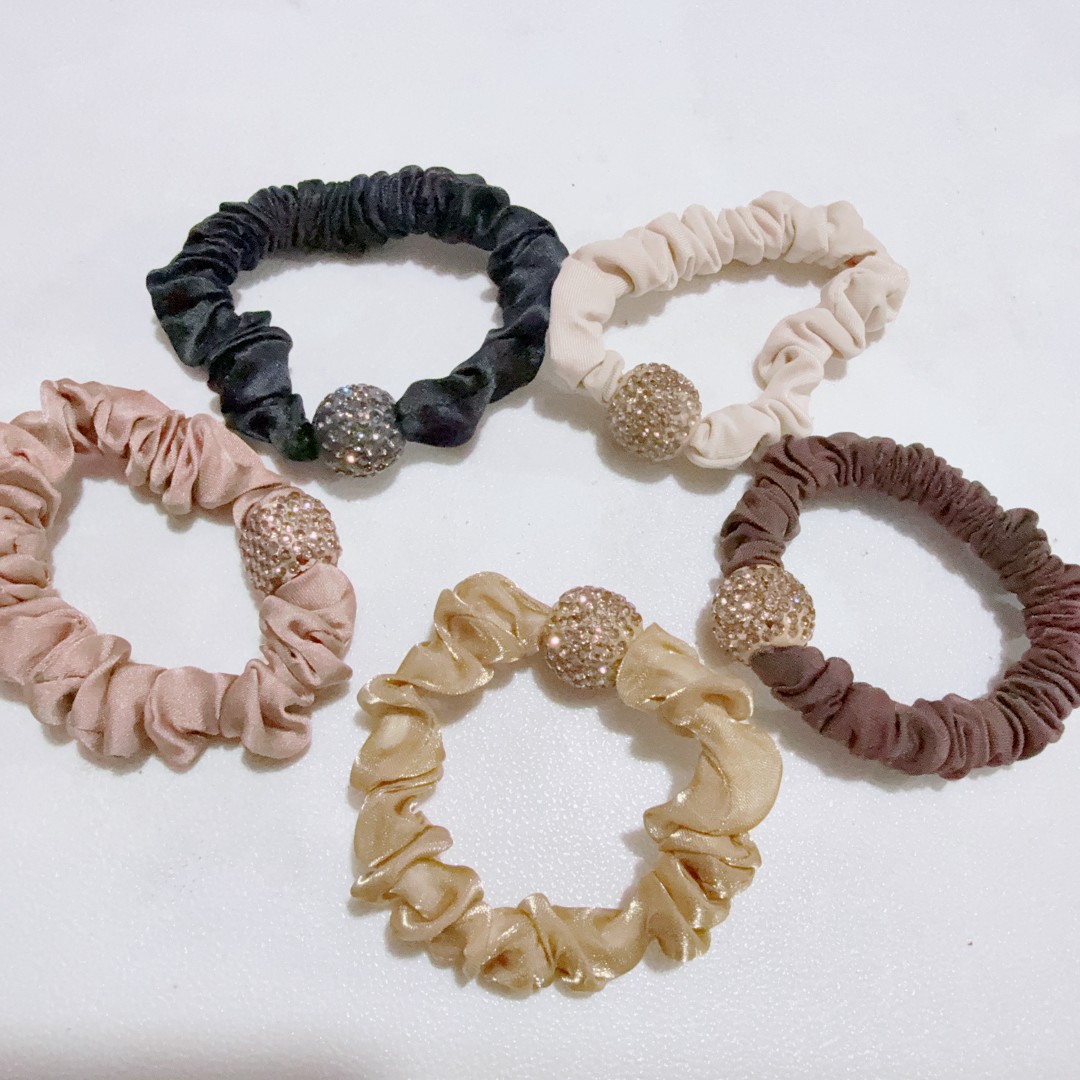 发圈高级感头绳女高端带钻头饰发绳小肠圈扎头发皮筋4423