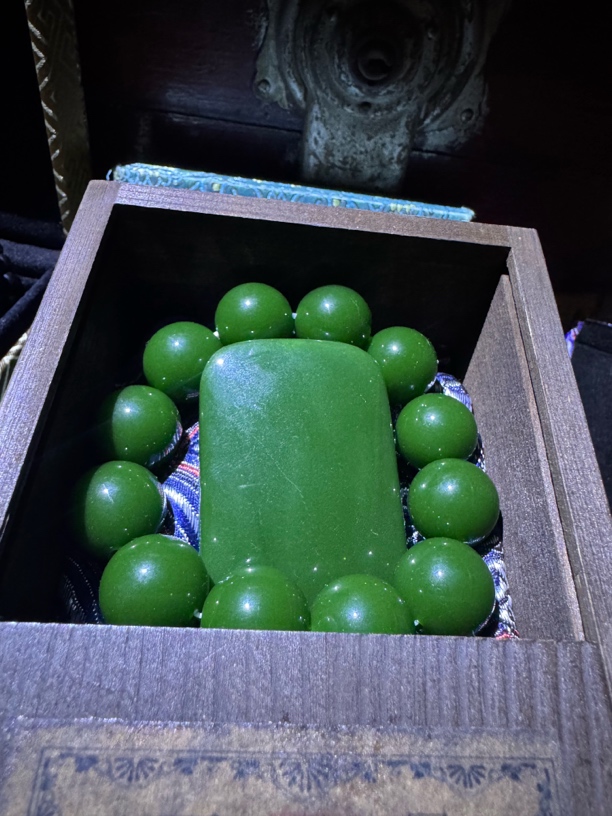 【闪购商品】日方盒绿珠串无事牌一套气质优雅