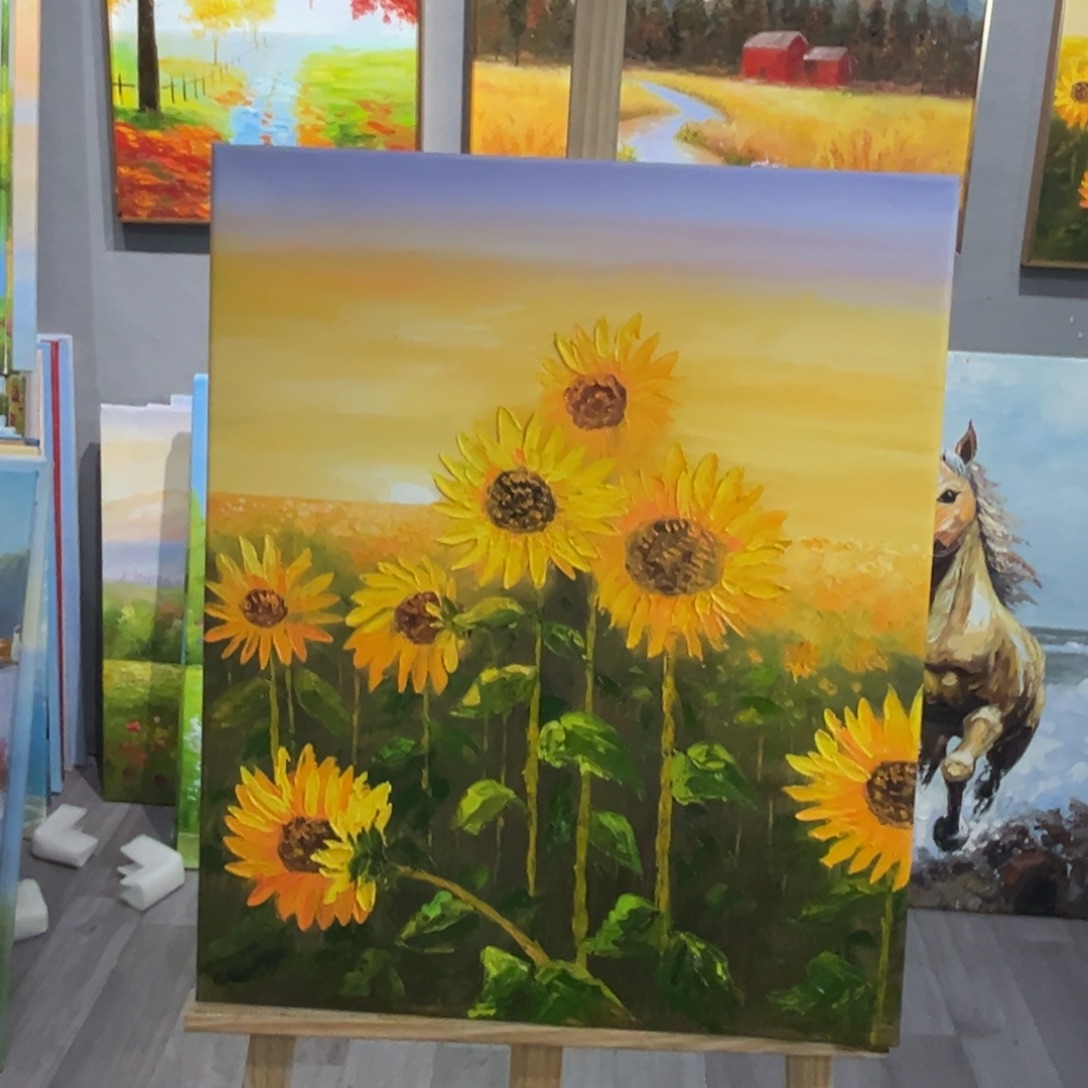 竖款40x50纯手工油画