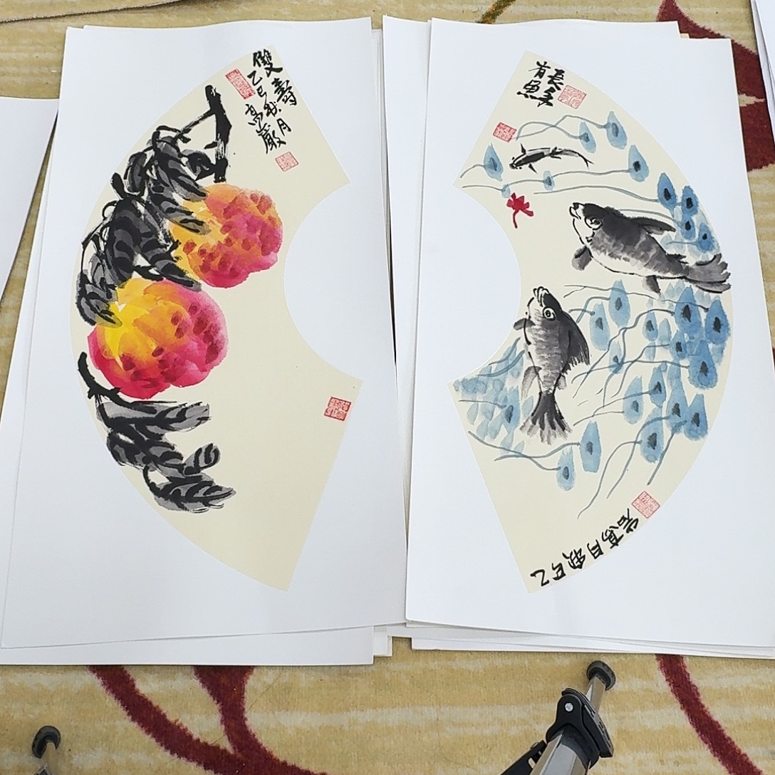 国画两张66.33手绘作品