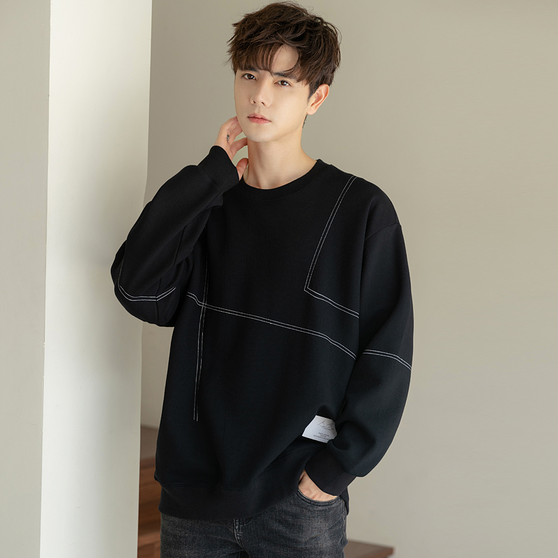 高档卫衣秋装2025新款辑明线设计潮牌休闲时尚潮流上衣男双11好物